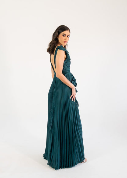 Dorota - verde satin