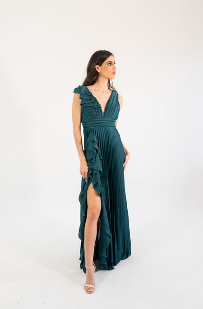 Dorota - verde satin