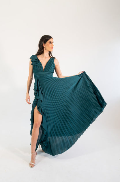 Dorota - verde satin
