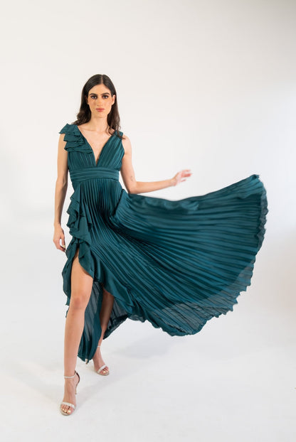 Dorota - verde satin