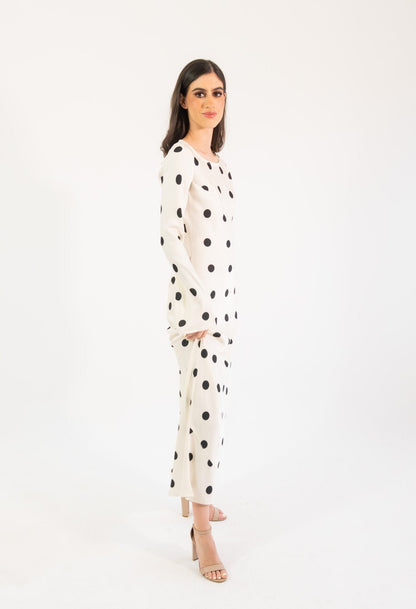 Georgie polka - blanco