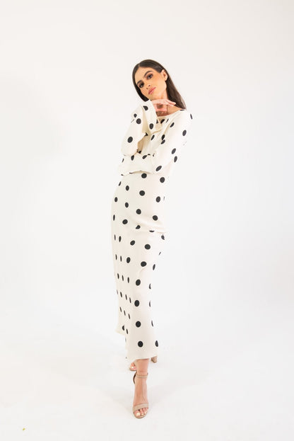 Georgie polka - blanco